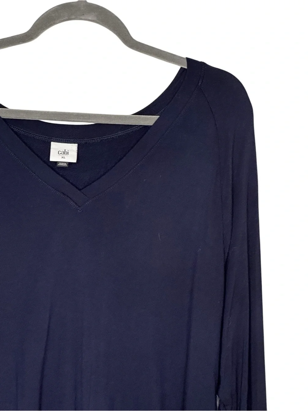 CAbi XL Recline Tee Shirt In Dark Sapphire. Back Tie. #4192. Rayon/Spandex